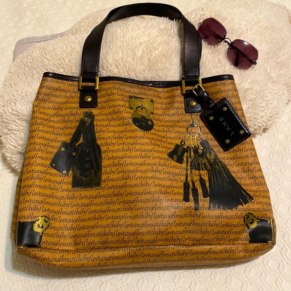 L.A.M.B Brown Tote Bag